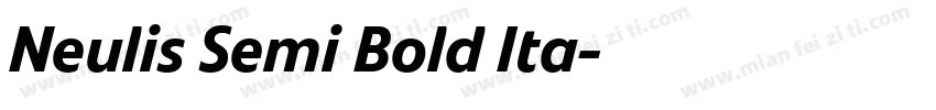 Neulis Semi Bold Ita字体转换
